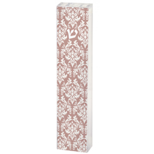Brown Mezuzah with White Detailing Artistes & Marques