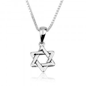 925 Sterling Silver Star Of David Pendant Sans Stones
 Bijoux Juifs