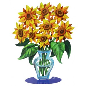 David Gerstein Sunflowers Vase Sculpture Art David Gerstein