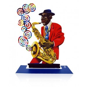 David Gerstein Saxophonist Jazz Club Sculpture Décorations d'Intérieur