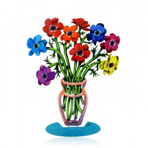 David Gerstein Poppies Bouquet in Vase Sculpture Artistes & Marques