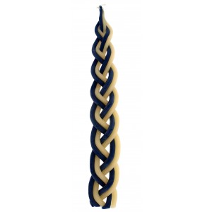 Galilee Style Candles Blue and White Braided Havdalah Candle Bougies de Fêtes Juives