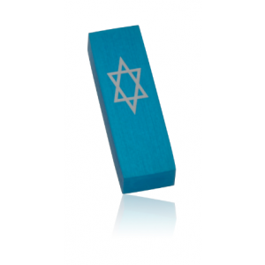 Turquoise Star of David Car Mezuzah by Adi Sidler Collection d'Etoiles de David