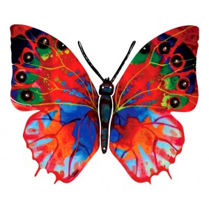 David Gerstein Hadar Butterfly Sculpture with Realistic Styling Art Israélien