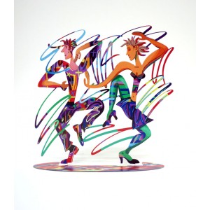 David Gerstein Twisters Sculpture with Dancing Couple Art Israélien
