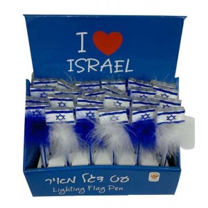 Flag of Israel Pen with Lights CLEARANCE