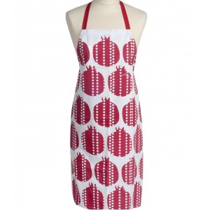 Apron with Pomegranates Design in Cotton Aprons and Oven Mitts