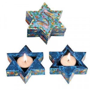 Star of David Candlesticks with Doves- Yair Emanuel Artistes & Marques