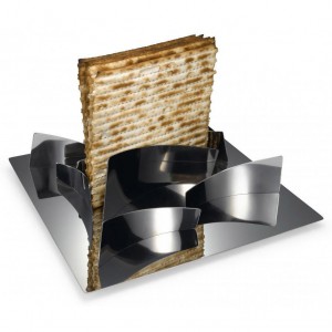Laura Cowan Modular Matzah Plate in Stainless Steel & Anodized Aluminum Plateaux de Matsa