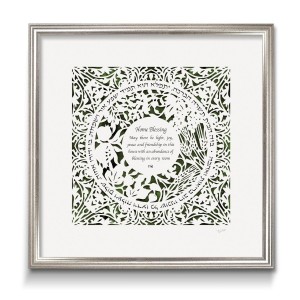 David Fisher Laser-Cut Paper Home Blessing – Seven Species (Variety of Colors) Bénédictions