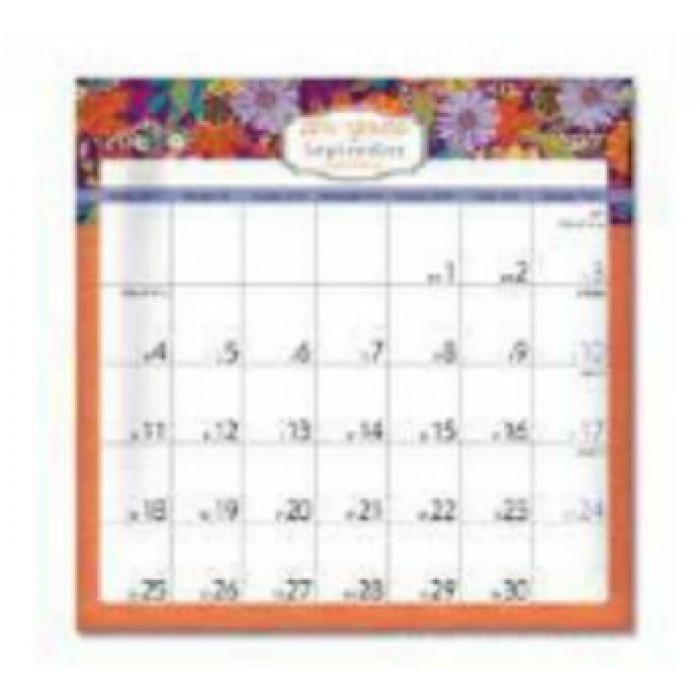 Jewish Calendar Magnet with Flowers