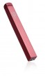 Pink Diamond Mezuzah with Silver Shin and Domed Lid