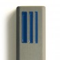 Concrete Mezuzah with Modern Hebrew Shin in Blue by ceMMent