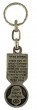 Pewter Keychain with Hoshen, Hebrew Text, Scrolling Lines and Traveler’s Prayer