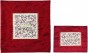 Yair Emanuel Matzah Cover Set with Pomegranates in Red and White