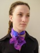 Purple Silk Scarflette by Galilee Silks