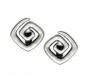Spiral Clip-On Earrings in Silver