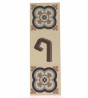 Hebrew Letter Alphabet Tile "Final Peh" with Floral Design