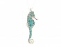 Seahorse Pendant with Turquoise Patterns - Adina Plastelina